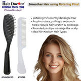 Hair Doctor 2PC PRO Brush/Comb Set with Rotating Pins – Reduced Hair Damage Hair Doctor Products