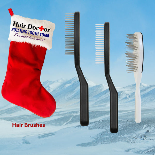 PRO Detangle Brush with Rotating Pins reduces hair damage Hair Doctor Products