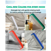 Pocket Comb with Stainless-Steel Rotating Pins Reduces Hair Damage Hair Doctor Products