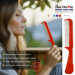 Handle Comb with Narrow Spaced Rotating Pins Reduces Hair Damage. Hair Doctor Products