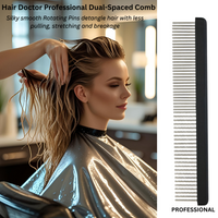 Professional Detangle Comb with Long Dual-Spaced Rotating Pins Hair Doctor Products