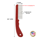 Extra-Long Wide Tooth Comb Detangles Wet Hair with Less Damage Hair Doctor Products