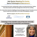 Hair Doctor Comb – Narrow-Spaced Rotating Pins, Less Hair Damage Hair Doctor Products