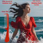 Handle Comb with Wide-Spaced Rotating Pins Detangles Hair with Less Damage Hair Doctor Products