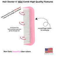 Mini Comb with Rotating Pins Reduces Hair Damage Hair Doctor Products
