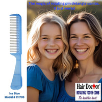 Handle Comb with Wide-Spaced Rotating Pins Detangles Hair with Less Damage Hair Doctor Products