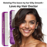 2-Piece Comb Set with Rotating Pins Detangles Hair with less Breakage Hair Doctor Products