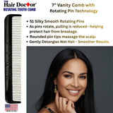 Hair Doctor Vanity Comb – Gently Detangles Wet & Dry Hair Hair Doctor Products
