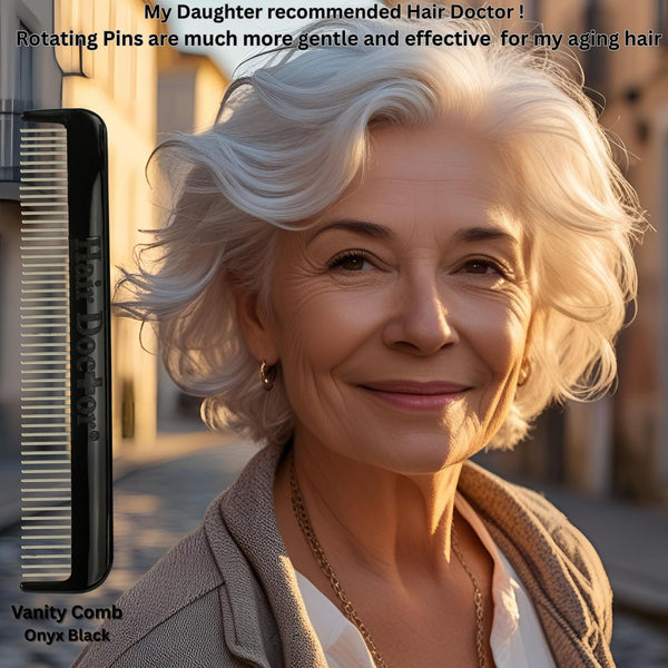 Vanity Comb with Rotating Pins Reduces Hair Damage Hair Doctor Products