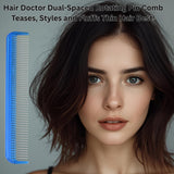 Hair Doctor Dual-Spaced Vanity Comb with Rotating Pins- Less Hair Breakage Hair Doctor Products