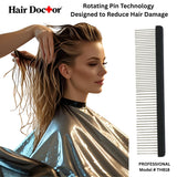 PRO Detangler Comb with EX-LONG Dual-Spaced Rotating PIns reduces hair damage Hair Doctor Products