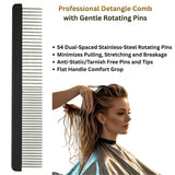 Professional Detangle Comb with Long Dual-Spaced Rotating Pins Hair Doctor Products