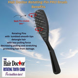 PRO Detangle Brush with Rotating Pins reduces hair damage Hair Doctor Products