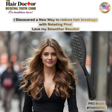 PRO Brush with Plastic Rotating Pins Reduces Hair Damage Hair Doctor Products