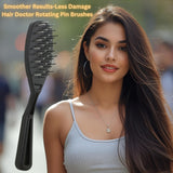 PRO Brush with Plastic Rotating Pins Reduces Hair Damage Hair Doctor Products