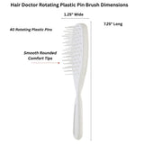 Kids Brush with Rotating Plastic Pins detangles without pulling Hair Doctor Products