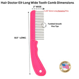 Hair Doctor X-Long Wide Comb with Rotating Pins – Reduces Damage Hair Doctor Products