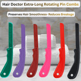 Hair Doctor X-Long Wide Comb with Rotating Pins – Reduces Damage Hair Doctor Products