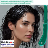 Extra-Long Wide Tooth Comb Detangles Wet Hair with Less Damage Hair Doctor Products