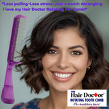 Handle Comb with Narrow Spaced Rotating Pins Reduces Hair Damage. Hair Doctor Products