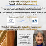 Hair Doctor Dual-Spaced Vanity Comb with Rotating Pins- Less Hair Breakage Hair Doctor Products