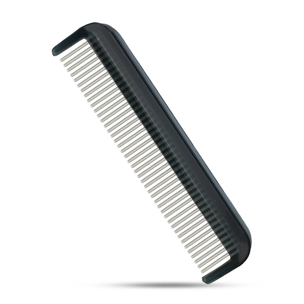 Hair Doctor 5" stainless-steel rotating tooth comb, 43 narrow spaced teeth, for Less hair loss